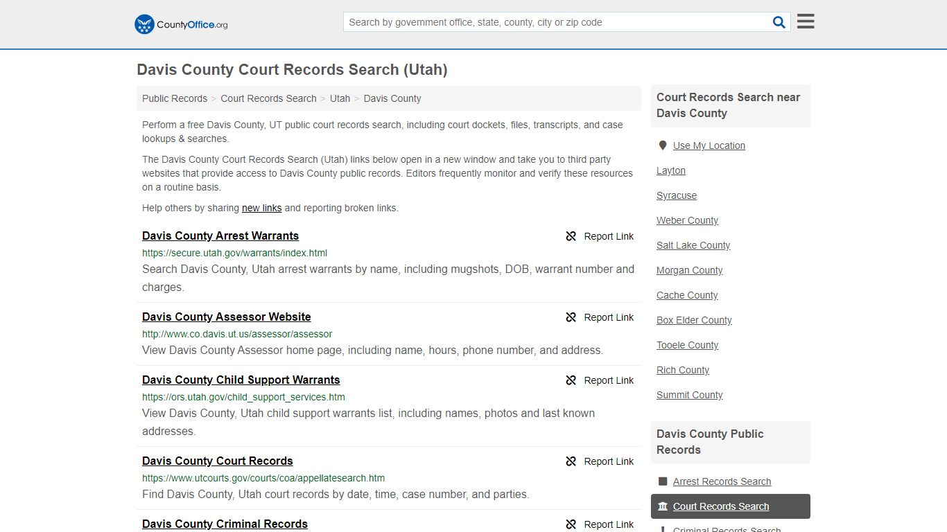 Court Records Search - Davis County, UT (Adoptions ...